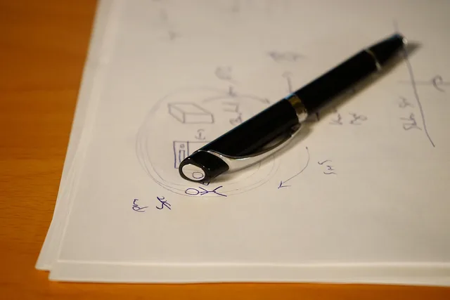 fountain pen, ink pen, pen, ballpoint pen, sketch, draft, plan, planning, paper, write. No shortcuts here: plan fundamentals turn on the basics